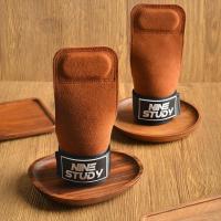 Guantes De Levantamiento De Peso De Cuero PU Doble Capa Con Correas Para Muñeca Para Hombres Y Mujeres Entrenamiento De Gimnasio Deadlift Press De Banca Pull-up - details 9