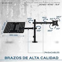 UNYKach Universal Desktop Stand UK1420 for 13″-32″ Screen with 15.6" Laptop Stand - details 3