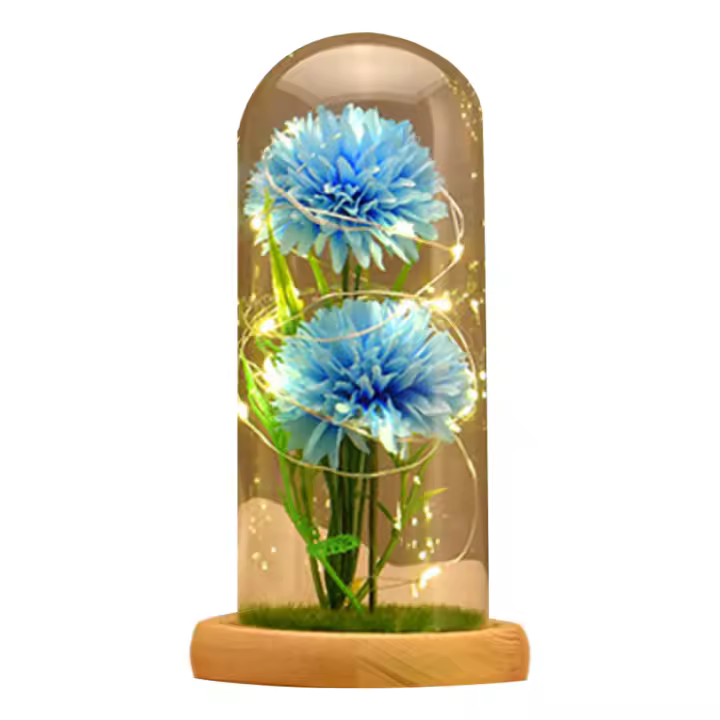 Gift de Flores de Clavel, Gift De Rosa de Flor Galaxia para Novia, Flores Artificiales iluminadas, Gift de decoración - 1