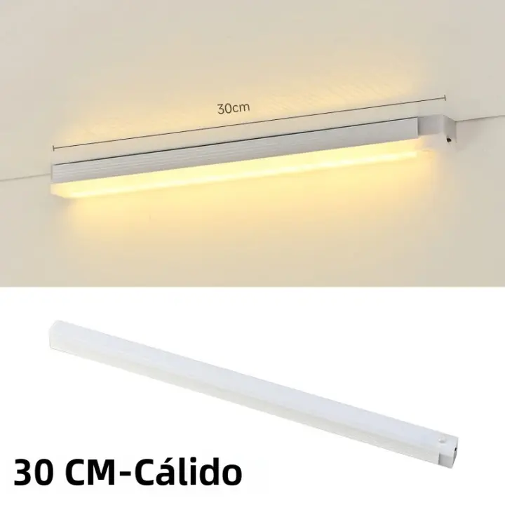 Luces De Armario Rechargeable Con Sensor De Movimiento 3 Colores Operadas Por Batería Iluminación Wireless Para Interior Magnetismo Dimmable - 1