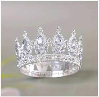Tiara De Estilo Barroco Lujo Para Mujer Adorno De Cabeza Elegante Con Rhinestones Accesorio De Novia Vintage Para Fiesta Y Pageantes - details 1