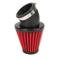 Filtro De Aire Tapered Universal Para Motocicleta 48mm Inletado En Ángulo De 45 Grados Material De Malla De Acero Inoxidable Doble Capa Y Goma - details 2