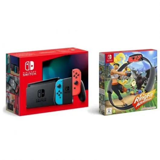 Consola Nintendo Switch azul/rojo +  Ring Fit Adventures - 1