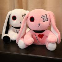 Juguete De Peluche De Conejo Gótico Crepuscular 1pc Muñeco De Algodón PP Para Niños Y Adultos Simbología Oculta De Terror Y Horror - details 4