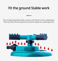 Juego De 4 Aspersores Automáticos Verdes Rotación 360 Grados Riego De Jardín De Verduras Aspersor De Agua Para Riego - details 7