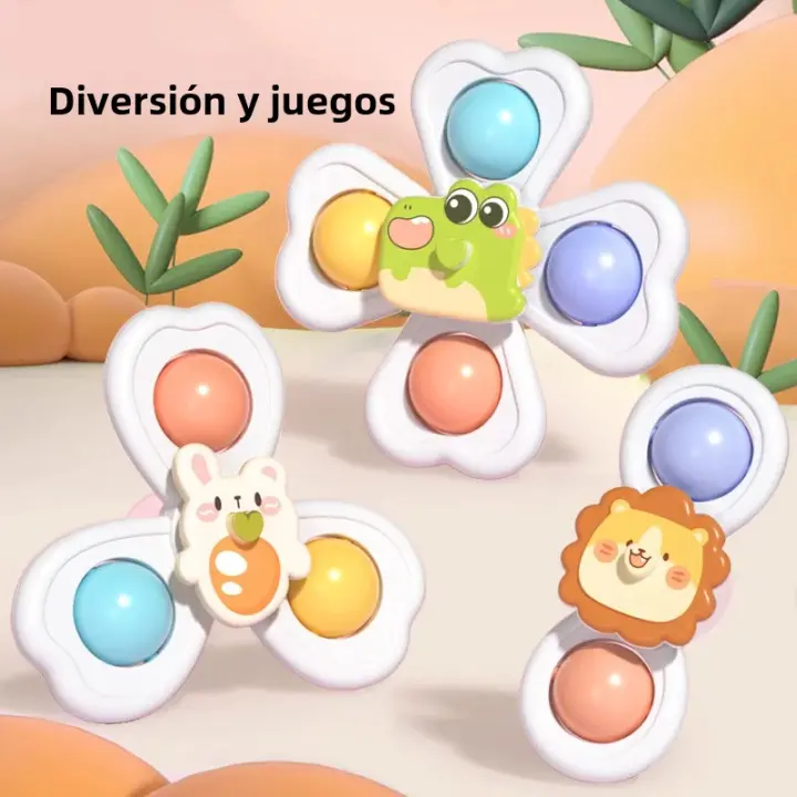 Juguete De Baño Para Niños Juego De Puzzle Rotativo Divertido Con Ventosa De Succión Para Ducha Juguetes Interactivos De Agua - 1
