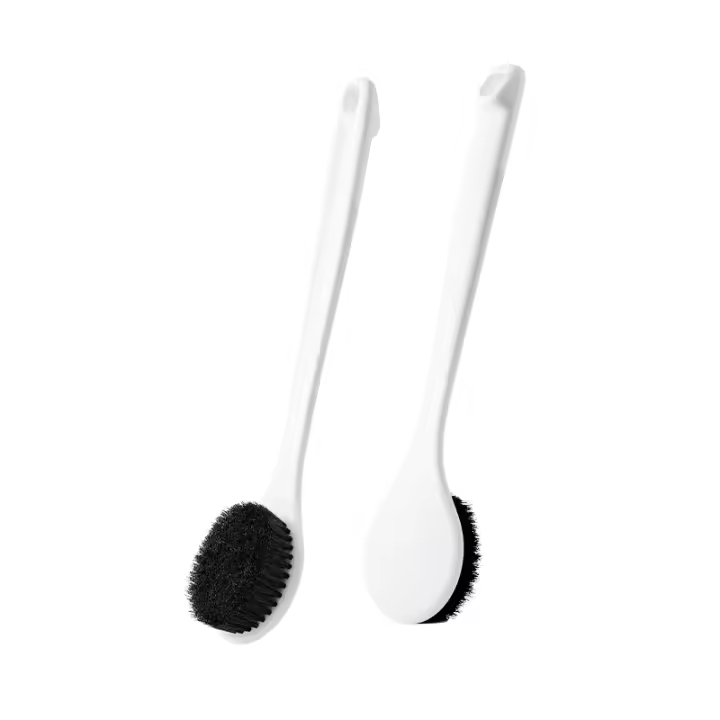 Cepillo De Ducha Con Manija Larga Para Aplicar Loción Y Solvente Negro Multifuncional Herramienta De Limpieza Corporal - 1