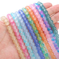 Alrededor De 30 Piezas De Cuentas De Imitación De Jade De Vidrio, Cuentas De Manzana, Cuentas Redondas Para La Creación De Joyas DIY Accesorios Para Collares Hechos a Mano Cuentas Sueltas - details 5
