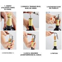 Abrigo De Vino Profesional De Acero Inoxidable Con Estuche De Cuero Cortador De Película Y Abrebotellas Para Amantes Del Vino - details 8