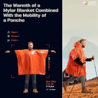 Poncho De Emergencia Desechable Impermeable Con Película De Aluminio Ropa De Lluvia Térmica Para Camping Herramientas De Sobrevivencia - details 1
