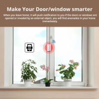 Sensor De Puerta Y Ventana WiFi Tuya Alarma De Seguridad Anti-Robo Compatible Con Alexa Y Google Assistant Detector De Intrusos - details 2