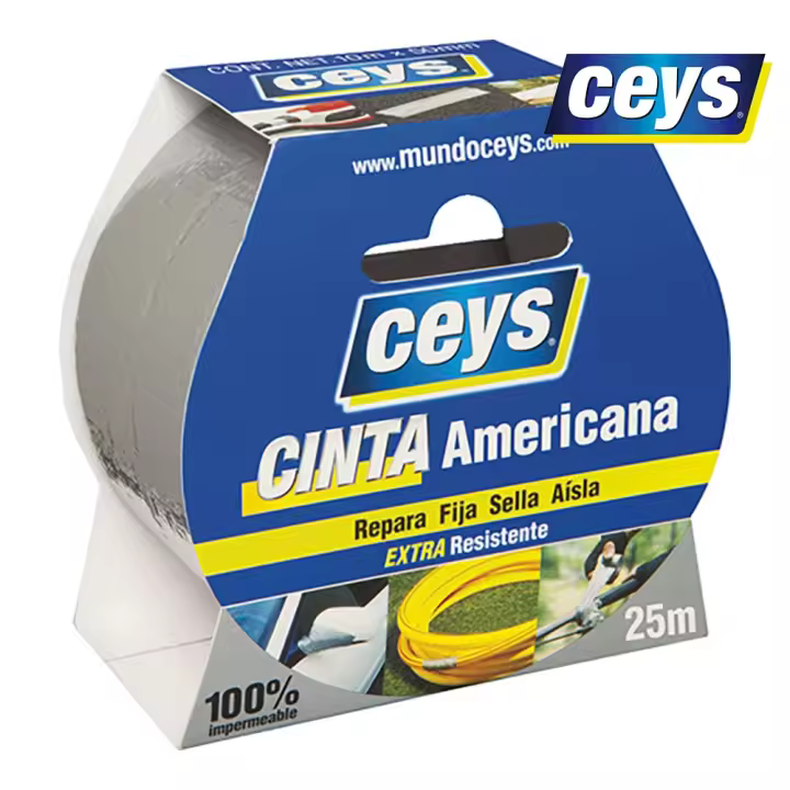 Ceys cinta americana plata rollo 25mx50 507603 - 1