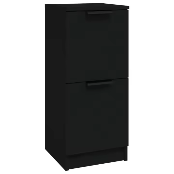 vidaXL Aparador de madera contrachapada negro 30x30x70 cm - 1