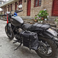 Bolsa De Sillín Vintage Para Motocicleta Impermeable Bolsa Lateral De Motocicleta Moto Knight Bolso De Hombro Para Casco Para Indian Victory Benelli - details 14