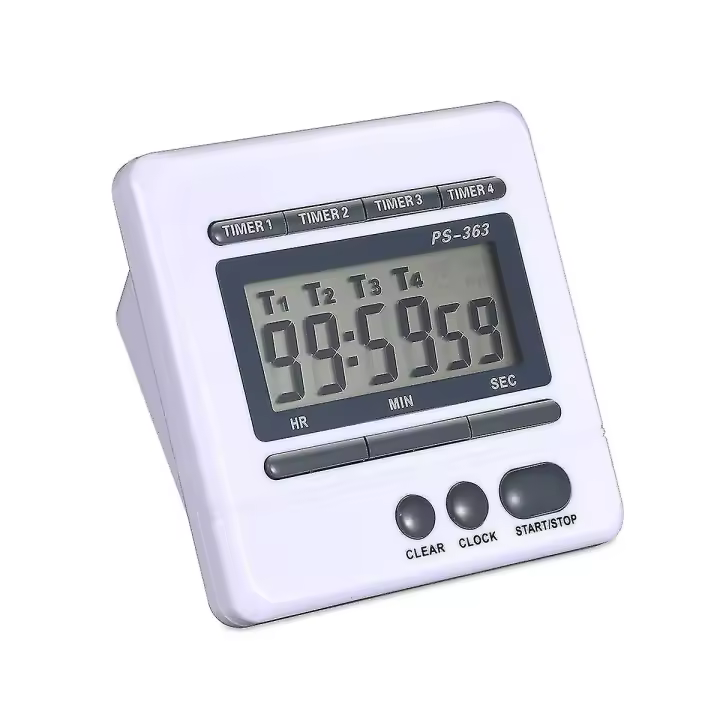 Temporizador de Cuenta atrás digital 4 Canales Count Up Down Kitchen Cooking Tim... - 1