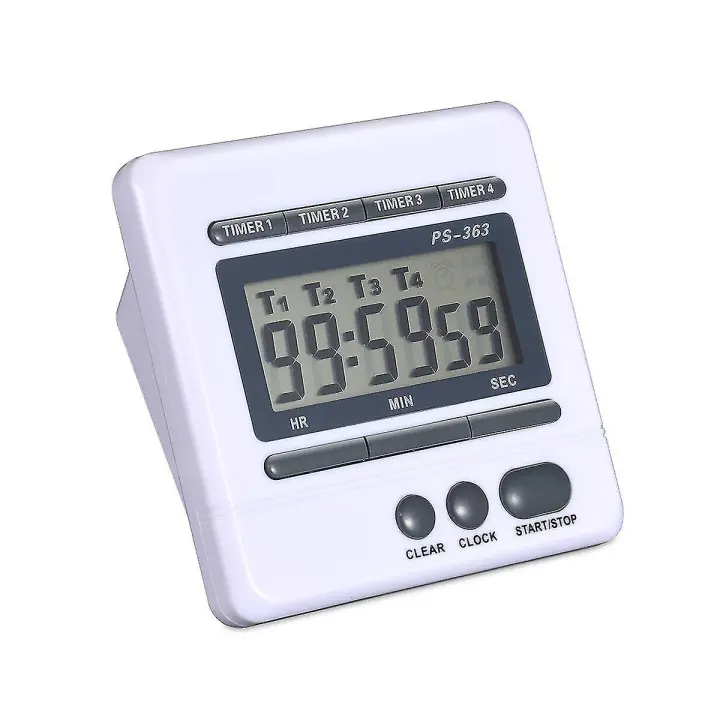 Temporizador de Cuenta atrás digital 4 Canales Count Up Down Kitchen Cooking Tim... - 1