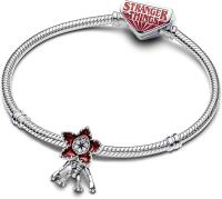 PANDORA Stranger Things 793562C01 - Colgante móvil de Plata de Lei con circonitas, compatible con plumas Moments, Rot, Plata de Lei, Circonita cúbica - details 1
