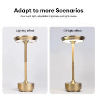 Lámpara De Mesa LED Retro Recargable Sensor Táctil Luz Nocturna Para Lectura Decorativa Para Restaurante Hotel Bar Y Dormitorio - details 13