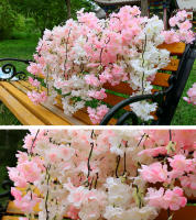 Vine De Cerezo Artificial De 140CM En Seda Para Decoración De Hogar Boda Jardín Fiesta Tienda Navidad Lujo Flor Falsa De Cerezo - details 4