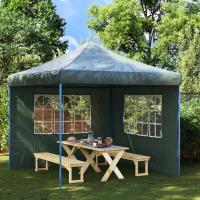 vidaXL 2x Pared Lateral Carpa Fiesta Ventana PE Cenadores Exterior Color Antracita,  Azul,  Verde y mas - details 2