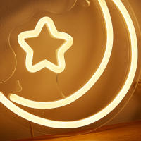 Lámpara LED Neón Chi-buy Luna Potenciada Por USB Luz Nocturna 3D Para Decoración De Pared Habitación Juego Dormitorio Sala - details 1