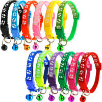 Collar De Moda Para Gatos Con Patrón Colorido Y Campana Ajustable Accesorios Para Mascotas DIY Para Gatos Y Gatitos - details 2