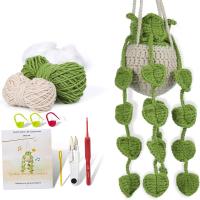 Kit De Inicio Para Crochet De Hoja En Macramé Para Principiantes Con Yarn De Algodón Set De Decoración De Plantas En Maceta - details 2