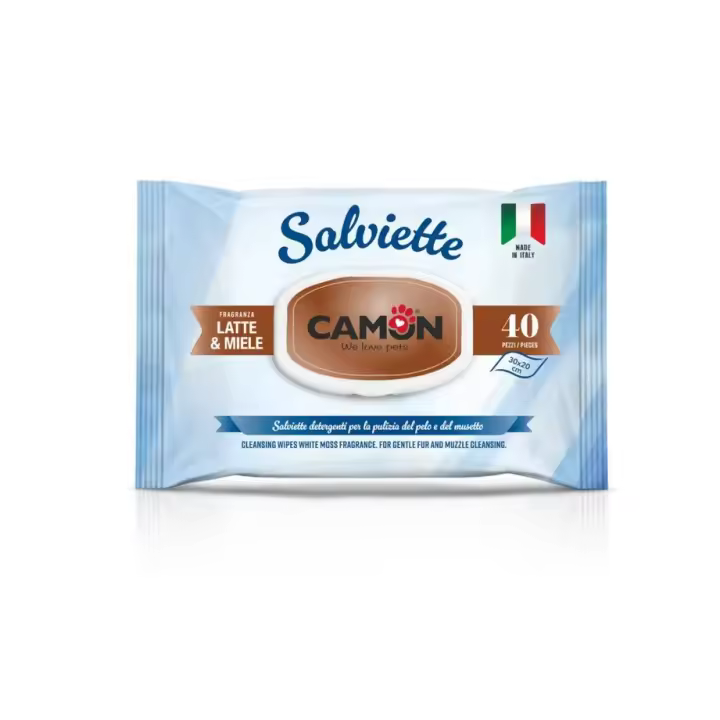 Camon Toallas húmedas para Perro Fragancia White Woods 40 Uds - 1
