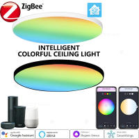 Lámpara De Techo Inteligente Zigbee 3.0 24W RGBCW Compatible Con Alexa Y Google Control Por Voz Y APP Dimmer Asistente De Hogar Para Cocina Comedor Dormitorio Estudio Baño Material PVC Luz Contemporánea - details 0