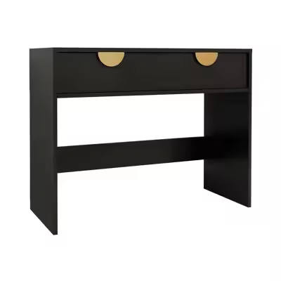 Consola Comfivo N106, Muebles ES, Con cajones, Negro, 100 x 78 x 40cm - 1