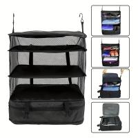 Organizador De Viaje Trípode Colapsable Para Ropa Eco-amigable De Tela Multiusos Para Acampar Al Aire Libre Y Uso En Armario - details 6
