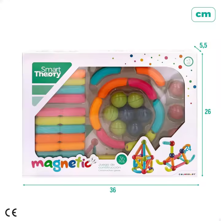 Juego construccion magnetico 36 piezas - 1