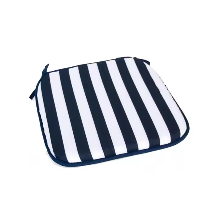 ARISE - Pack de 6 Cojines para Sillas de Exterior 39x39 cm – Rayas Verde Oscuro y Negro | Almohadillas Portátiles y Cómodas para Jardín, Terraza, Playa, Camping, Picnic o Pesca | Diseño Suave y Resistente - 1
