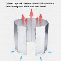 Escudo De Viento Para Estufa De Gas Plegable 8/10 Platos Para Camping Al Aire Libre Material De Aleación De Aluminio Resistente Al Viento Accesorio De Cocina Al Aire Libre - details 7