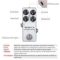 Pedal De Efectos Para Guitarra MOSKYAudio MINI C4 Compressor Con Bypass Verdadero Enlace Directo Para Música Y Audio - details 7