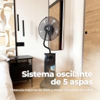 Ventilador de pie Nebulizador EVVO con agua,VN900, 90W, 3 velocidades, mando a distancia, antimosquitos, dispensador aromas - details 0