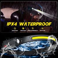 Linterna Frontal LED Con Sensor Rechargeable USB 1-20 Pack Batería Integrada Para Camping Pesca Y Actividades Al Aire Libre Impermeable Con Modos De Luz Diversos - details 5