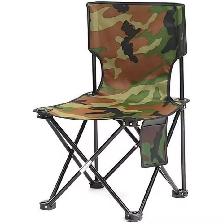 PLUSHOME Silla Plegable Para Camping Exterior -Peso Maximo 100kg - Tela Oxford -Color Camuflaje - 1