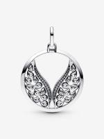 Pandora - Charm de medalla extragrande con Alas de Pandora ME - Plata de Legislación - details 0