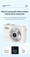 Cámara digital, enfoque automático, cámara de vlogging, cámara digital con zoom digital, cámara compacta portátil antivibración para apuntar y disparar para adolescentes adultos principiantes - details 4