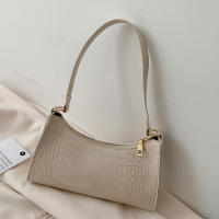 Bolso De Hombro Retro Con Patrón De Cocodrilo Para Mujer En Cuero PU Bolso De Bocina Estilo Francés Bolso De Mano Casual Monedero Tote - details 17