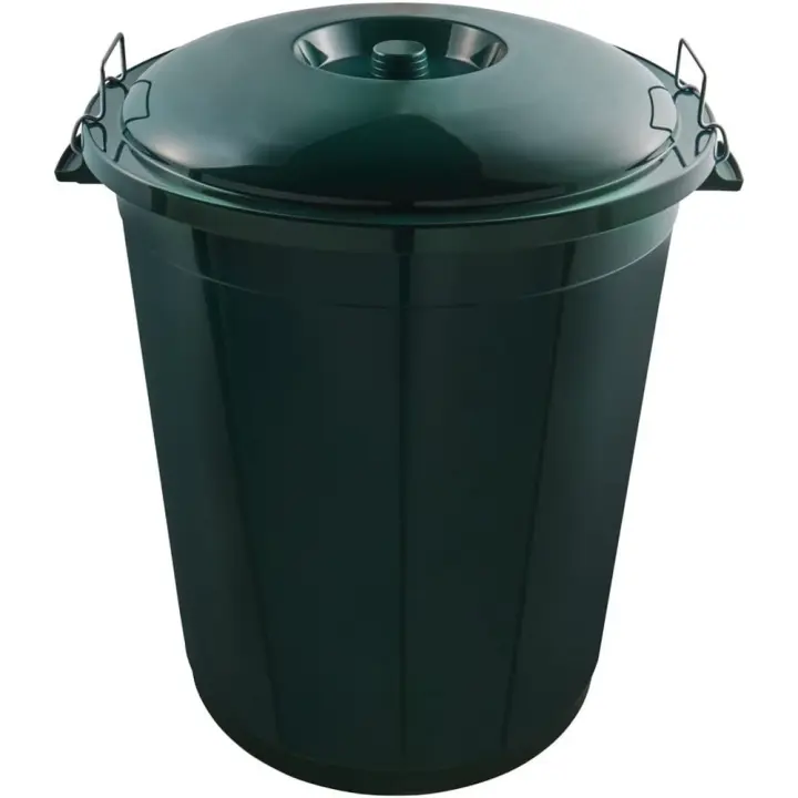 Keeeper Cubo de Basura Ø55 X 60,5 Tierra Verde 70L Resistente a la Intemperie - 1