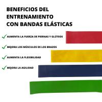 FIURI Gomas elásticas fitness, Set 4 Mini bandas elásticas musculación antideslizantes | Mejor Precio | Yoga, Pilates... - details 5