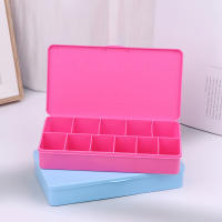 Caja De Uñas Vacía Multicolor De 2 Tamaños Caja De Almacenamiento Para Uñas De Acrílico Con 11 Compartimentos Tool De Arte De Uñas - details 5