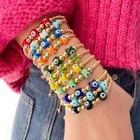 Pulseras De Ojos Turcos Múltiples Colores Para Mujer Con Cuentas Plateadas Doradas Accesorios De Moda Bohemia Geométricas - details 0