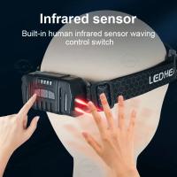 Linterna Frontal LED Potente Con Sensor XPE+COB 7 Modos Para Pesca Y Caza Batería 18650 Luz De Cara Impermeable Con Ángulo De 180° - details 24