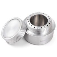 Mini Estufa De Alcohol LIXADA De Aleación De Aluminio Con Tapa Y Soporte Cruzado Portátil Para Camping Y Senderismo - details 6