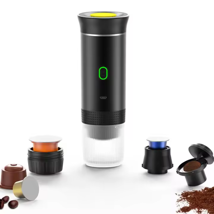 Cafetera espresso portátil para camping, máquina de café expreso, Eléctrica, 3 en 1, cafetera en Polvo para el hogar, Viajes, camping - 1