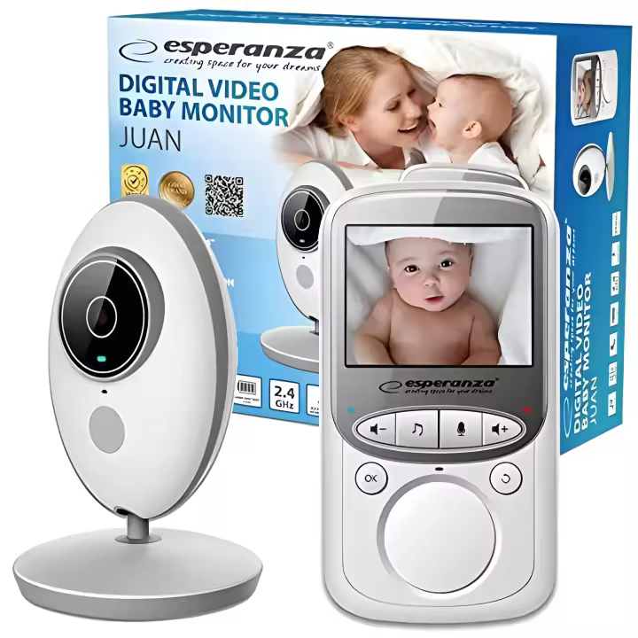 Esperanza EHM003 LCD Baby Monitor 2.4 White (EHM003) - 1