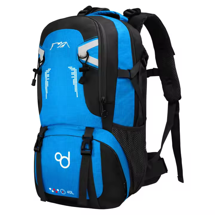 Ociodual Mochila Senderismo 40L Azul Ligera Impermeable Mochila Viaje Supervivencia Plegable Mochila Mujer Camping Mochila Hombre Trekking Montaña Mochilas Marcha Nórdica Deporte - 1